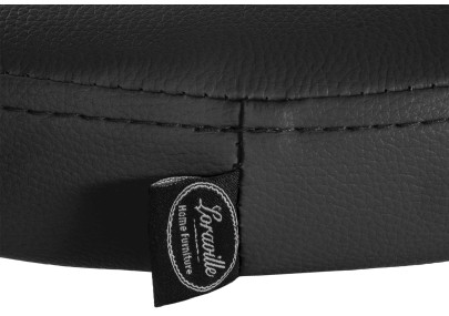 Tabouret de bar Ponte, similicuir, noir