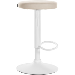 Tabouret de bar Ponte, similicuir, blanc crème
