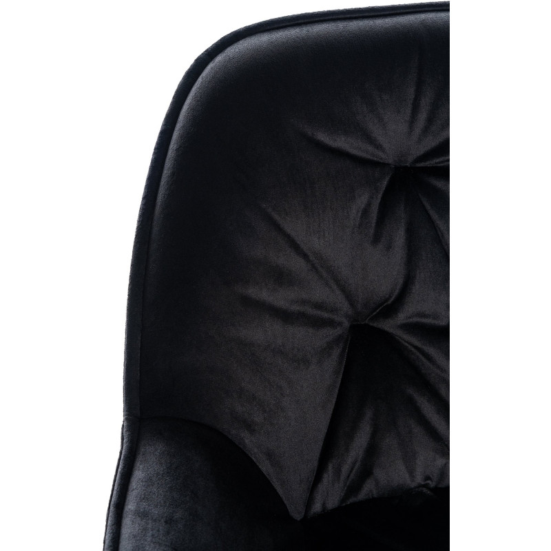 Sgabello da bar Gibson 76 in velluto, nero