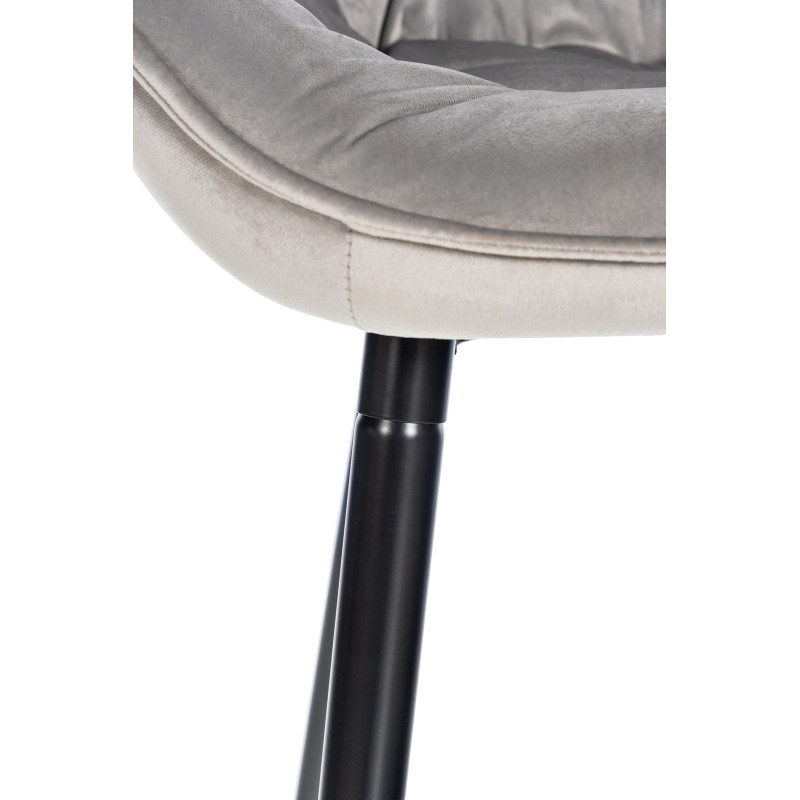 Sgabello da bar Gibson 76, grigio velluto