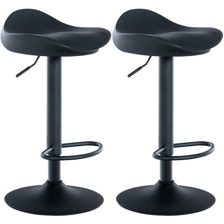 Lot de 2 tabourets de bar Alisson noirs