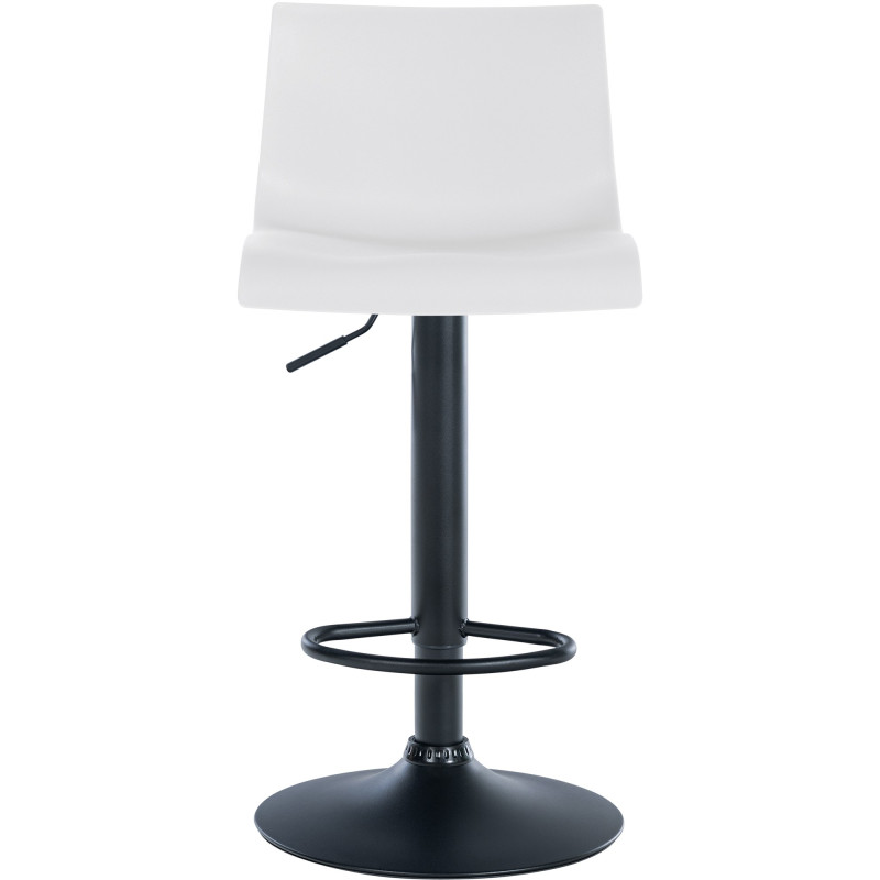 Tabouret de bar Branford, en plastique blanc