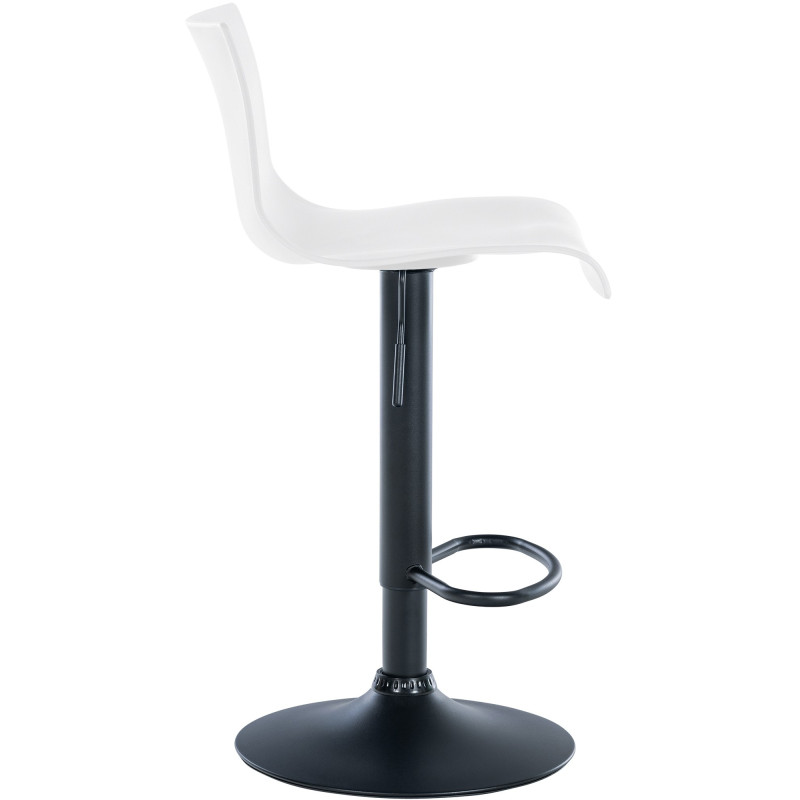 Tabouret de bar Branford, en plastique blanc