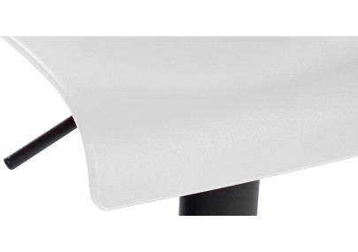 Tabouret de bar Branford, en plastique blanc