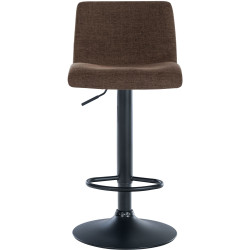 Taburete de bar Branford, tapizado en tela marrón