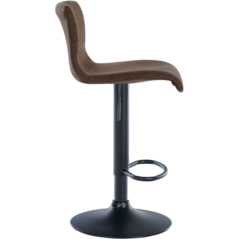 Tabouret de bar Branford, tissu marron