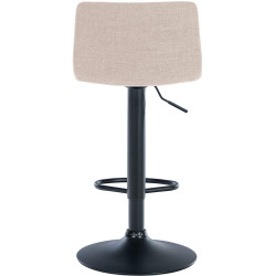 Tabouret de bar en tissu Branford, couleur crème