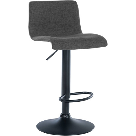 Tabouret de bar en tissu Branford gris foncé