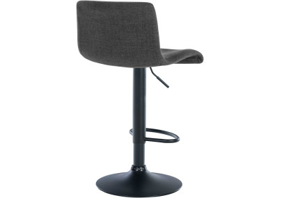 Tabouret de bar Branford, tissu gris foncé