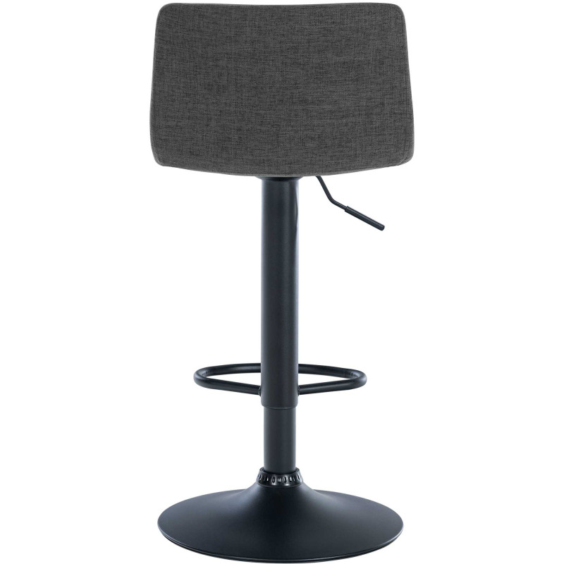 Tabouret de bar Branford, tissu gris foncé