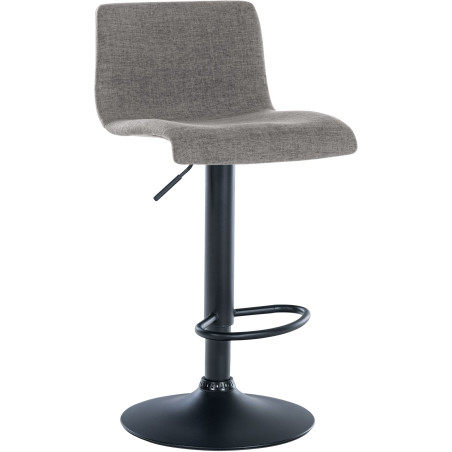 Tabouret de bar Branford, tissu gris clair