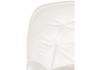 Set di 2 sgabelli da bar Gibson in velluto, crema