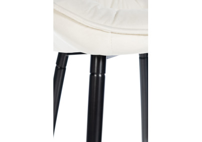 Juego de 2 taburetes de bar Gibson de terciopelo, color crema