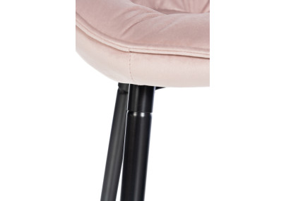 Juego de 2 taburetes de bar Gibson de terciopelo rosa