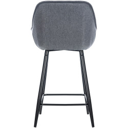 Conjunto de 2 banquetas de bar Gibson, em tecido cinza.