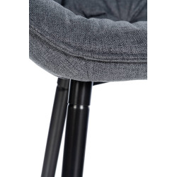 Ensemble de 2 tabourets de bar Gibson, tissu gris