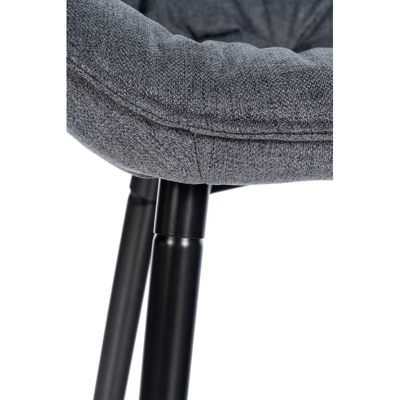 Ensemble de 2 tabourets de bar Gibson en tissu gris