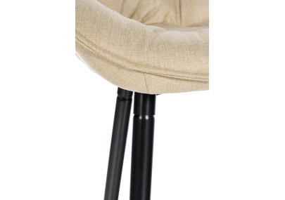 Ensemble de 2 tabourets de bar Gibson, tissu crème