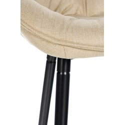 Ensemble de 2 tabourets de bar Gibson, tissu crème