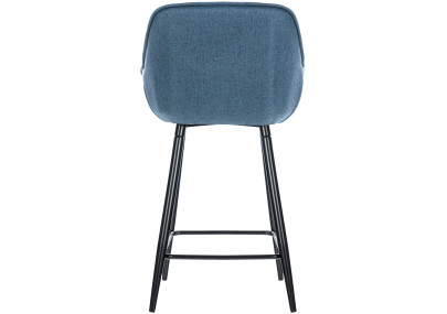 Conjunto de 2 banquetas de bar Gibson, em tecido, azul.