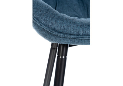 Conjunto de 2 banquetas de bar Gibson, em tecido, azul.