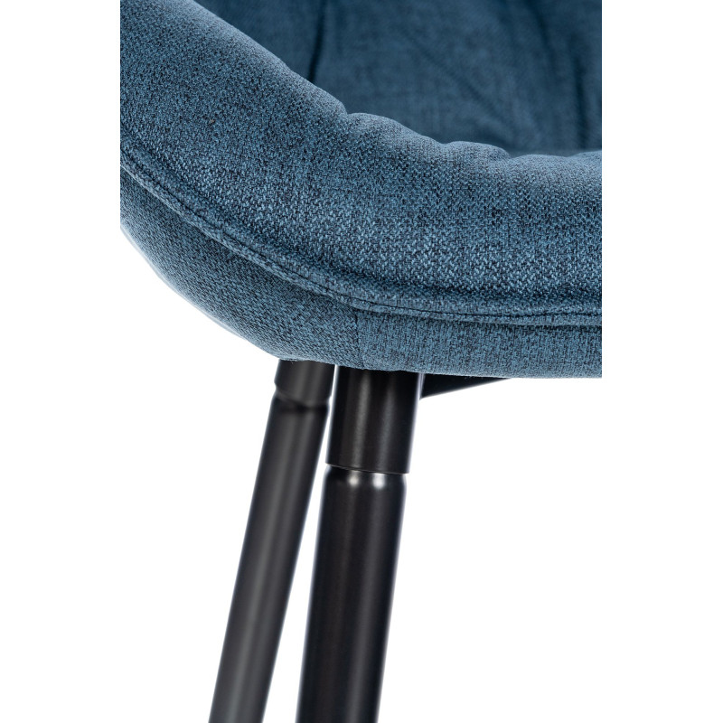 Conjunto de 2 banquetas de bar Gibson, em tecido, azul.