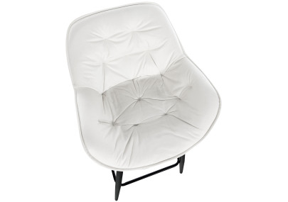 Set di 2 sgabelli da bar Gibson 76 in velluto, bianco crema