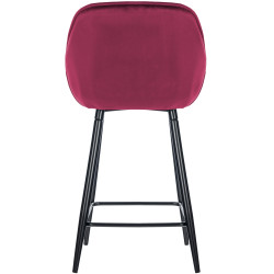Ensemble de 2 tabourets de bar Gibson 76 en velours violet