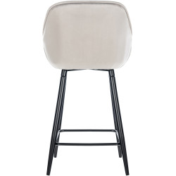 Ensemble de 2 tabourets de bar Gibson 76 en velours gris