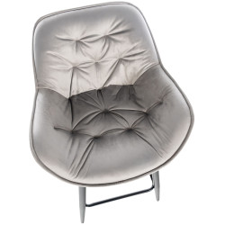 Set di 2 sgabelli da bar Gibson 76, grigio velluto