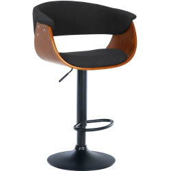 Tabouret de bar en tissu Vestal noyer/noir