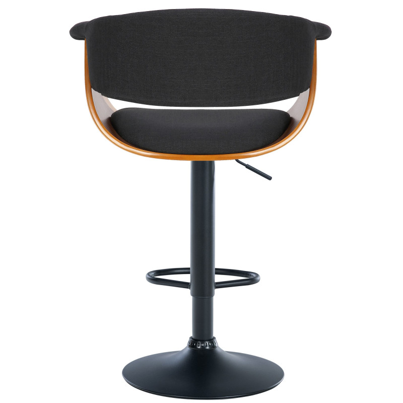 Tabouret de bar en tissu Vestal noyer/noir