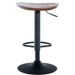 Lot de 2 tabourets de bar Skelde noyer