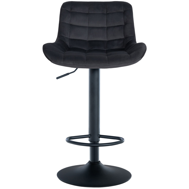 Ensemble de 2 tabourets de bar Tover en velours noir