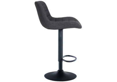 Lot de 2 tabourets de bar Tover, en tissu, noirs