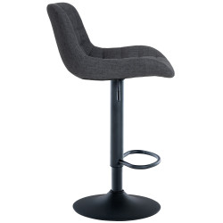 Ensemble de 2 tabourets de bar Tover en tissu noir