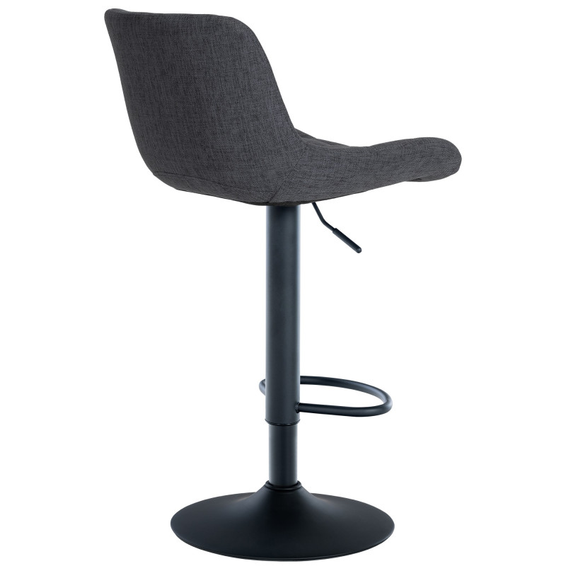 Ensemble de 2 tabourets de bar Tover en tissu noir