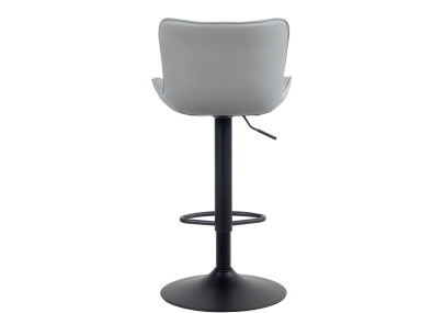 Lot de 2 tabourets de bar Emma, similicuir, gris