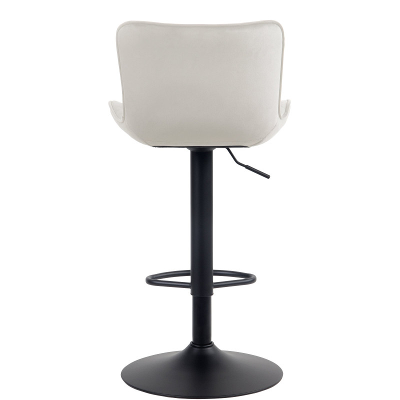 Set di 2 sgabelli da bar Emma in velluto, crema