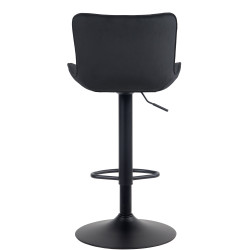 Lot de 2 tabourets de bar Emma en velours noir