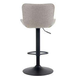 Lot de 2 tabourets de bar Emma en tissu taupe
