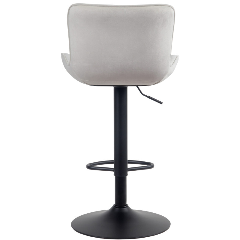 Ensemble de 2 tabourets de bar Linus en velours crème