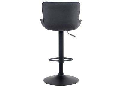 Ensemble de 2 tabourets de bar Linus en velours noir