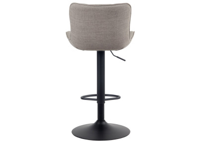 Ensemble de 2 tabourets de bar Linus, tissu taupe