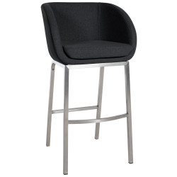 Tabouret de bar en feutre Rockhill E anthracite