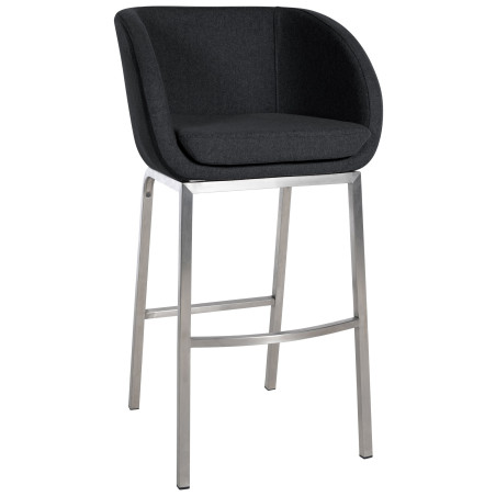 Tabouret de bar en feutre Rockhill E anthracite