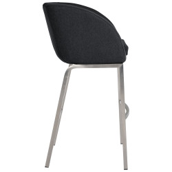 Tabouret de bar en feutre Rockhill E anthracite
