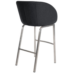 Tabouret de bar en feutre Rockhill E anthracite