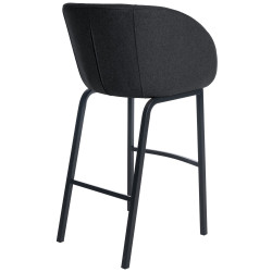 Tabouret de bar en feutre Rockhill B anthracite