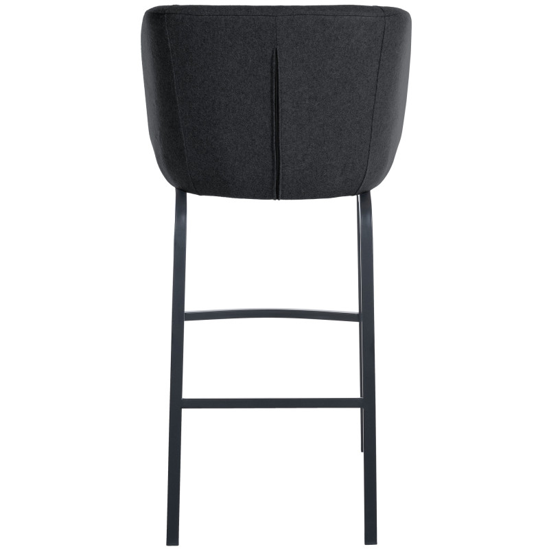 Tabouret de bar en feutre Rockhill B anthracite